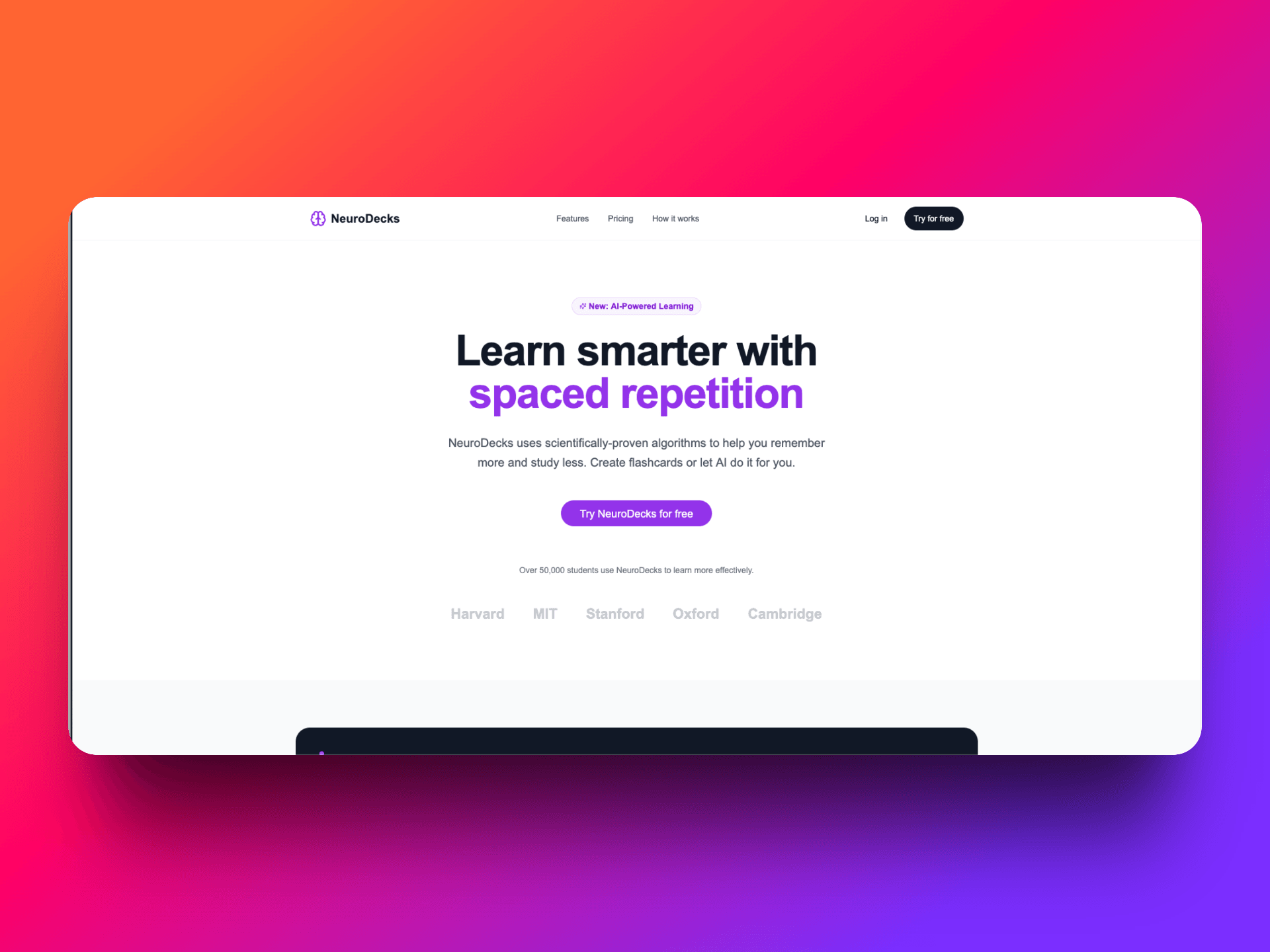 Neurodecks — Learning Tools project preview